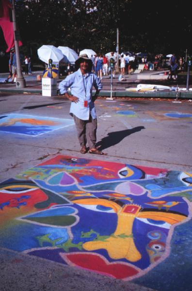 Absolut Chalk 2001 (Artist Beside Artwork)